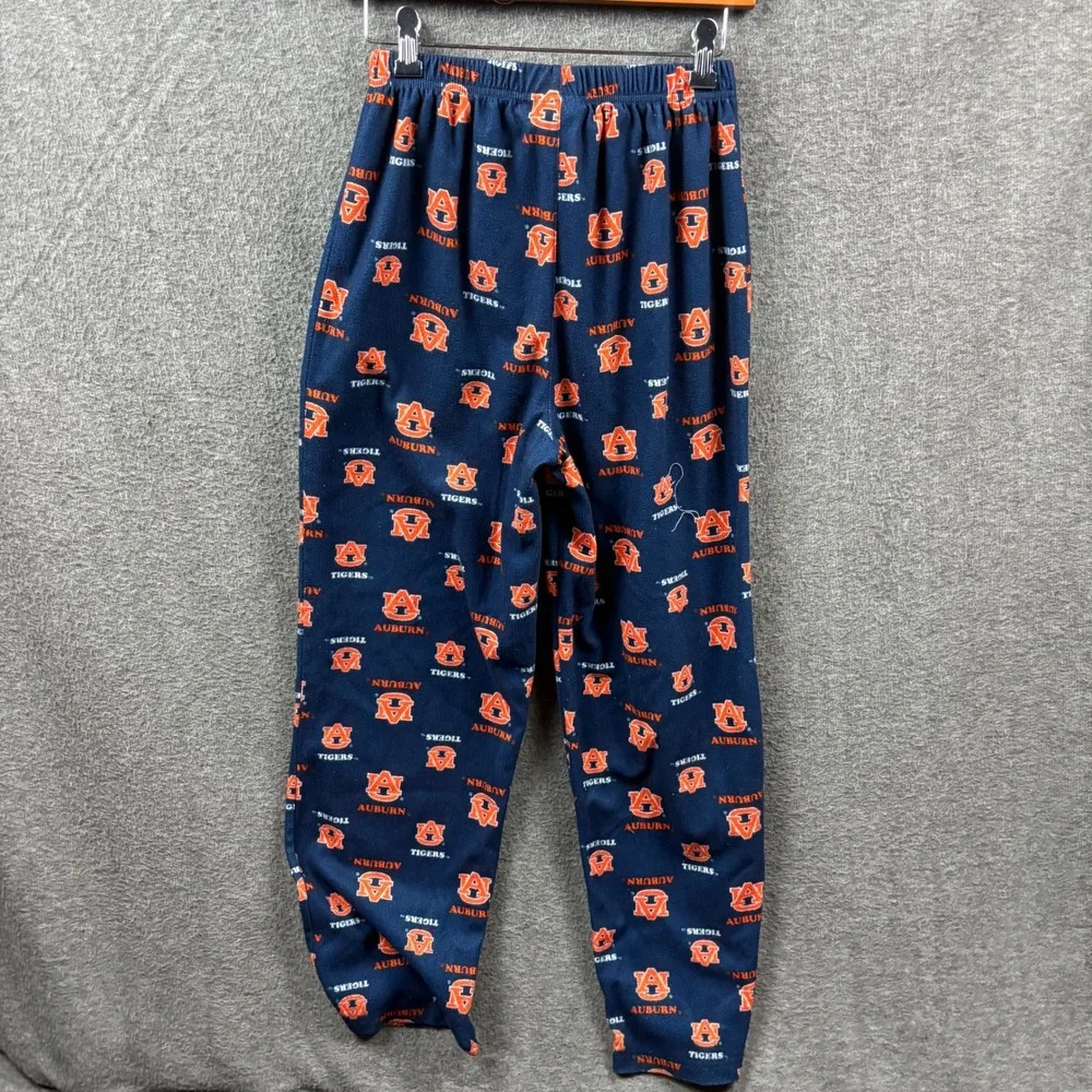 Genuine Stuff Auburn Tigers Fleece Pajama Pants‎ Unisex XL Navy Orange Logo